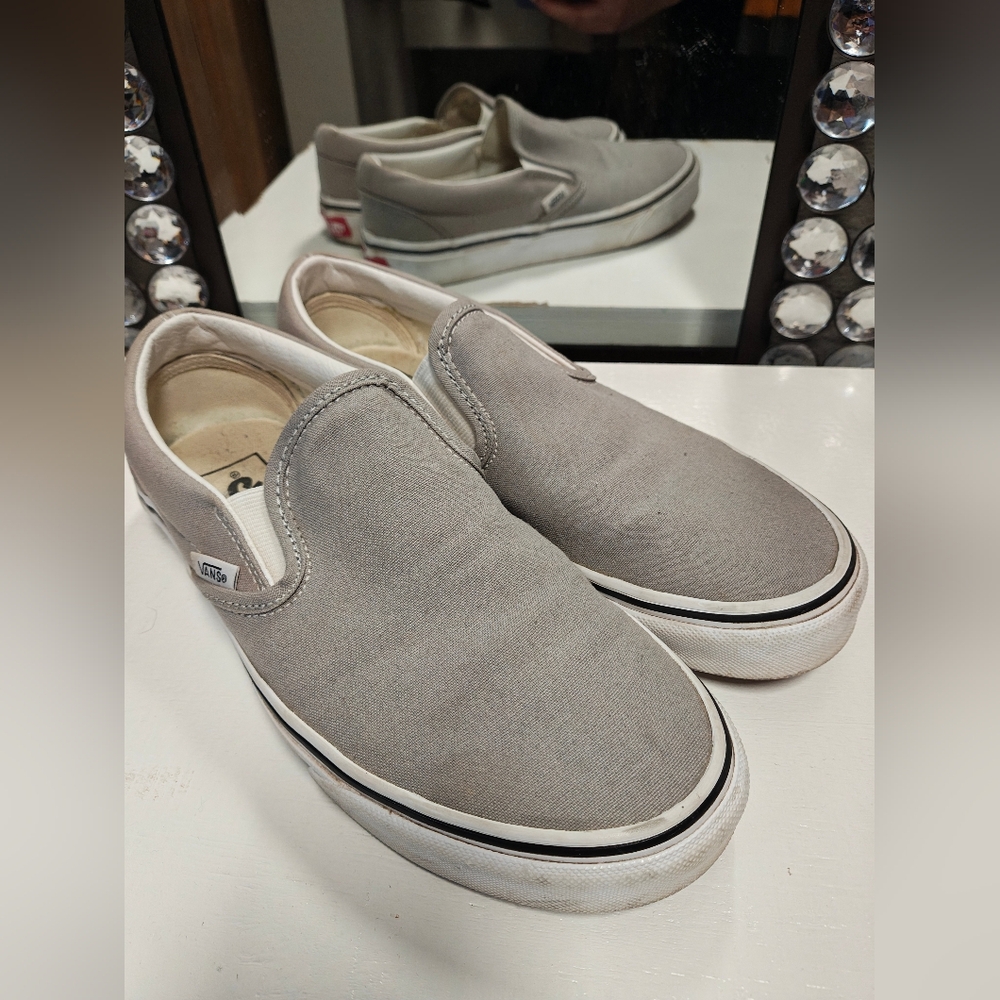 Vans Gray Slip-On Sneakers 8